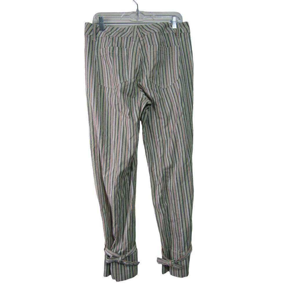 CAbi Striped Ankle Pants - Green and White - Picture 2 of 9